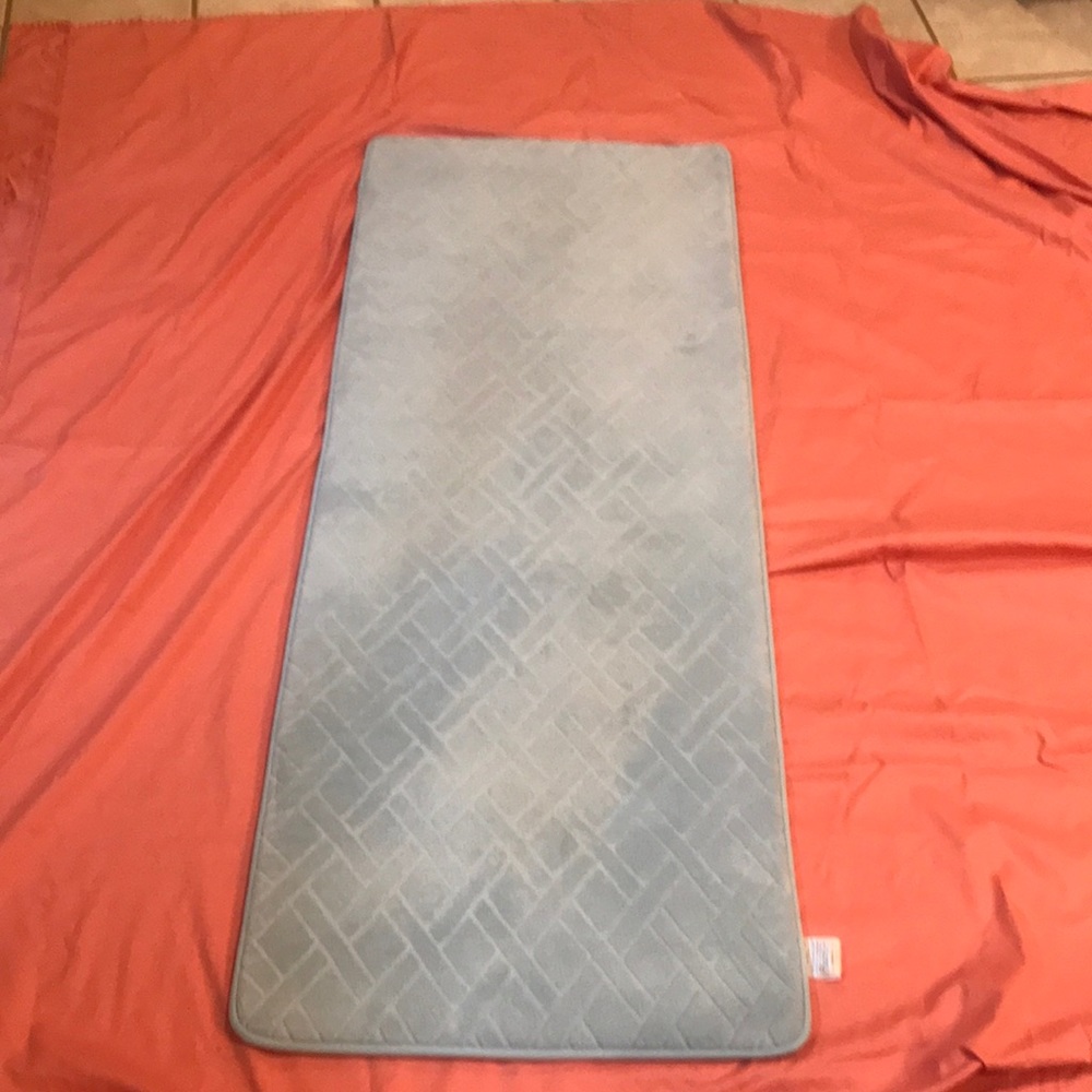 Mohawk Rug Powder Blue Mohawk Memory Foam Bath Rug 22βx 58β